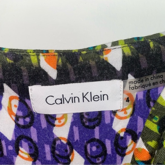 Calvin Klein super soft printed jersey dress with adjustable straps. Size 4 $40 - Picture 3 of 5